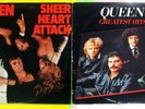QUEEN x2 LP: Sheer Heart Attack & Greatest Hits POSTER inner sleeve VG++/M- a381