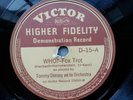 Tommy Dorsey 78rpm Single 10inch Victor Higher Fidelity Demonstration Record D15