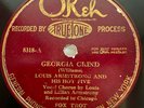 78Rpm Jazz, Louis Armstrong Hot 5 'Georgia Grind' US Okeh Truetone 1st Press