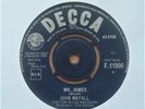 JOHN MAYALL & BLUES BREAKERS Mr. James/Crawling Up A Hill//Decca F.11900 (1964)