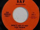 funk yacht rock xover SAN ANDREAS FAULT Don't Let It Get You Down SAF VG+ HEAR