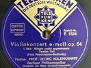 Kulenkampff. Mendelssohn (Violin concerto)+Bach (Air). Tel E 1824-7 (4). NM(-)