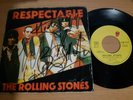 ROLLING STONES autograph 45t RESPECTABLE signed live STEEL WHEELS TOUR 90 rare