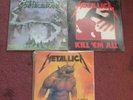 3 old Metallica Jump In The Fire, Seek And Destroy Original 1984 Creeping Death,