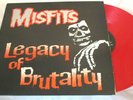 Misfits Legacy Of Brutality Red Translucent Vinyl Record LP USA 1986 Only 500