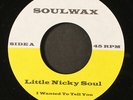 LITTLE NICKY SOUL: i wanted to tell you / blank SOULWAX 7