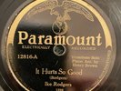 Paramount 12816 ike Rodgers w HENRY BROWN  HURTS SO GOOD  Blues  78rpm 1929 E-