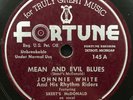 Mean And Evil Blues/The Tattooed Lady by Johnny White (Fortune 145) 78 EX