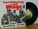 PAUL MCCARTNEY And WINGS - Live And Let Die DANISH PS Picture Sleeve 45
