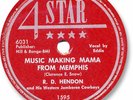 R.D. HENDON Country 78 RPM Record. Music Making Mama from Memphis
