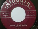 FIVE pearls 45 please let me know / Real Humdinger ALADDIN ORIG. doowop   Hf 292