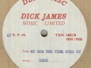 UNKNOWN BEAT*MY HOW THE TIME GOES BY*ACETATE*BEAT*DICK JAMES*HEAR IT