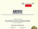 ARCHIV 198187  STEREO - FOURNIER CELLO - BACH VIOLONCELLO SUITES 3 & 4 - NM