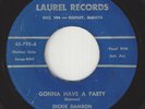 Canada Rockabilly LAUREL 45 - DICKIE DAMRON - Gonna Have A Party  / Rockin' Baby