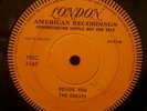 The Crests - Beside you ONE SIDED DEMO London VG+ 1950s rock n roll doo wop