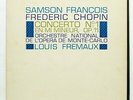 CCA 1066 - SAMSON FRANCOIS - CHOPIN piano concerto no.1 COLUMBIA stereo LP EX+