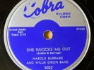 HAROLD BURRAGE and WILLIE DIXON 78 She Knocks Me out COBRA rae BLUES great copy