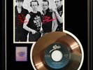 THE CLASH ROCK THE CASBAH  GOLD RECORD  45  W- SIGNED PRINTED AUTOGRAPHS RARE