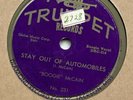 BOOGIE MCCAIN Stay Out of Automobiles 78  Trumpet 231 RARE Mississippi blues