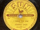 Sun Label 78 RPM Johnny Cash I Walk The Line/Get Rhythm #241 and Tennessee Two