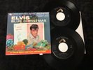 ELVIS PRESLEY 45 447-0720 BLUE CHRISTMAS/WOODEN HEART 2 DOT VARIATIONS EX/NM/NM