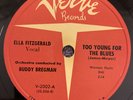 ELLA FITZGERALD Too Young For The Blues / It's Only A Man Verve V2002 Jazz 78 E-