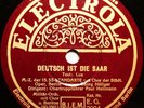 DEUTSCH IST DIE SAAR German WW2 Wehrmacht **-STANDARTE Choir (1934) WWII 78rpm