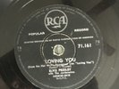 ELVIS PRESLEY 78 rpm RCA Popular South Africa: Loving You/Teddy Bear