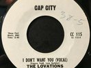 Sweet Soul 45 THE LOVATIONS I Don't Want You CAP CITY listen