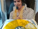 ELVIS - A CANADIAN TRIBUTE- CANADA - STICKER - YELLOW VINYL - SHRINK -Near Mint