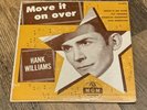 HANK WILLIAMS: MOVE IT ON OVER - NM COUNTRY EP - PICTURE SLEEVE + 45 VG+ EX