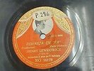 VIOLIN 78 rpm RECORD Columbia HENRI LEWKOWICZ Romanza en Fa BEETHOVEN Spain RARE