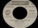 Vintage Record,SAMMY DAVIS JR & BUDDY RICH:PLEASE DON'T TALK ABOUT ME,45rpm,1966