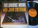 THELONIOUS MONK with JOHN COLTRANE Original MONO JAZZ Vinyl LP Orange JAZZLAND