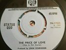 STATUS QUO - THE PRICE OF LOVE / LITTLE MISS NOTHING - UK PYE 7