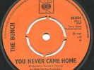 THE BUNCH on CBS —YOU NEVER CAME HOME— garage mod freakbeat 45 | UK ORIG
