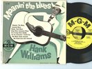 HANK WILLIAMS on MGM [X-168] —MOANIN' THE BLUES— country 2x45 ep & ps | VG++