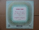 LOLA BOBESCO - JACQUES GENTY / FAURE / Violin sonatas DECCA LX 3057 10