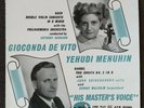 Gioconda DE VITO & Yehudi MENUHIN Bach / Handel HIS MASTER'S VOICE 10