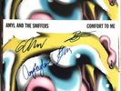 AMYL AND THE SNIFFERS COMFORT TO ME BLACK  RECORD & SIGNED PRINT AUTOGRAPHED