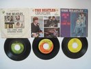 BEATLES - Three Vintage 45s With Picture Sleeves - Low Grade