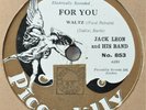 78rpm 10” PICCADILLY No:853 JACK LEON FOR YOU / TIE A LITTLE STRING AROUND YOUR