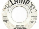 THE INSPIRATIONS Don't Cry/Indian Jane on Lamp PROMO doo wop 45 HEAR