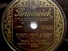 Brunswick #6265: Duke Ellington Orchestra-It Don't Mean A Thing/Rose Room V+/E-