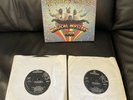 THE BEATLES: MAGICAL MYSTERY TOUR UK MONO 1st Press x2 VINYL EP VG+(Blue Lyrics)