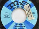 TONY CLARKE No Sense Of Direction/A Wrong Man M-S 206 PROMO SOUL 45
