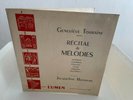 JACQUELINE BONNEAU - RECITAL DE MELODIES - LUMEN LD3-402 - FRENCH ORIGINAL TOP