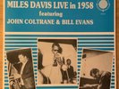 Miles Davis Live In 1958 John Coltrane Bill Evans UK  Lp Jazz 1990 NM