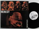 HERESY Face Up To It  IN YOUR FACE LP VG+ uk with lyric sheet insert