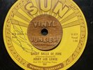 Autographed Jerry Lee Lewis Great Balls Of Fire / You Win Again Sun 45 281